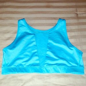 VS SPORT BRIGHT BLUE HALTER BRA UNLINED